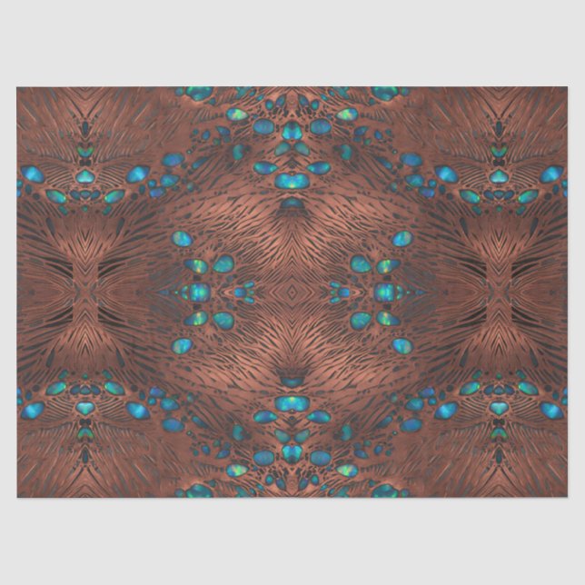 Papier Mousseline Cuivre et papier découpage en aluminium (Recto)