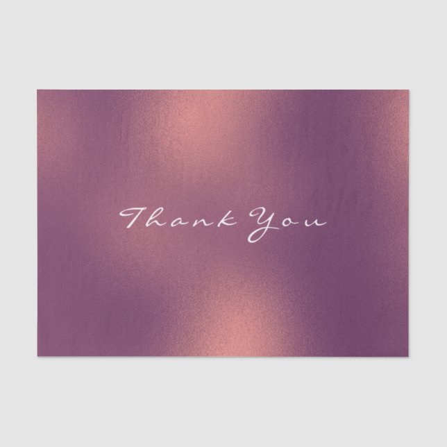 Papier Mousseline Cuivre Rose Gold Blush Metallic Merci Luxe (Recto)