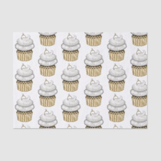 Papier Mousseline Cupcake Fiançailles doux