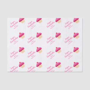 Papier Mousseline Cupcake rose vif - amusant