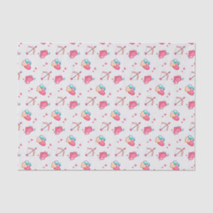 Papier Mousseline Cupid Bow Arrow Love Heart Motif Saint Valentin
