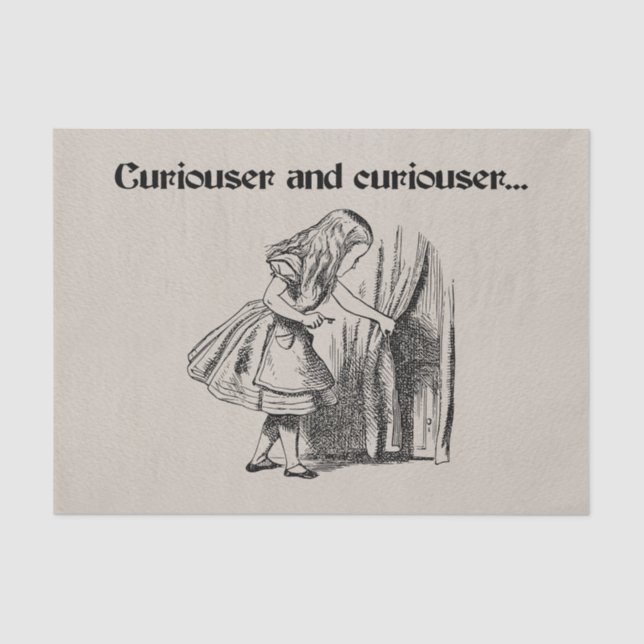 Papier Mousseline Curiouser et Curiouser Alice avec clé (Recto)