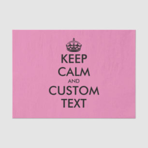 Papier Mousseline Custom Keep Calm papier cadeau souvenir papier pap