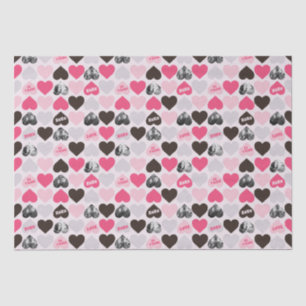 Papier Mousseline Custom Valentine's Day Heart Photo Collage
