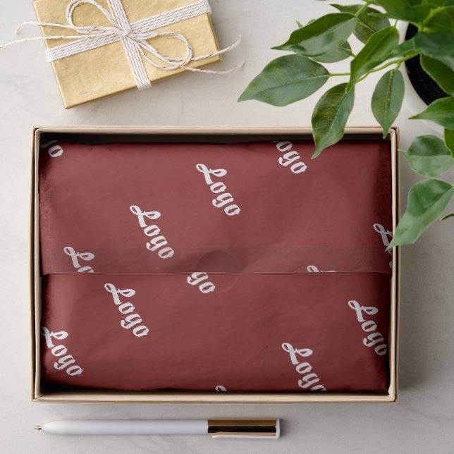 Papier Mousseline Customized Your Own Logo Stylish Modern Minimal (Cadeau)
