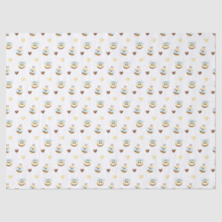 Papier Mousseline Cute Bees & Hearts Gift Wrapping Paper