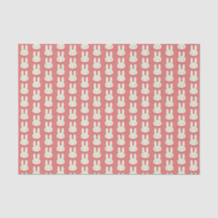 Papier Mousseline Cute Bunny Head Motif rose