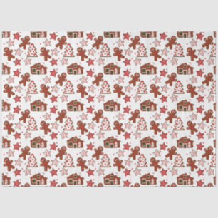 Papier Mousseline Cute Christmas Gingerbread Motif de cookies