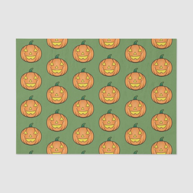 Papier Mousseline Cute Citrouille Halloween (Recto)
