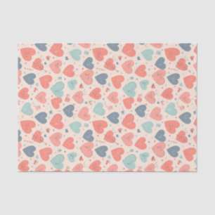 Papier Mousseline Cute Coeur Rétro Couleur Amour Motif Valentines Jo