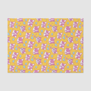 Papier Mousseline Cute Corgi Amoureux des chiens Coeur Motif Saint V