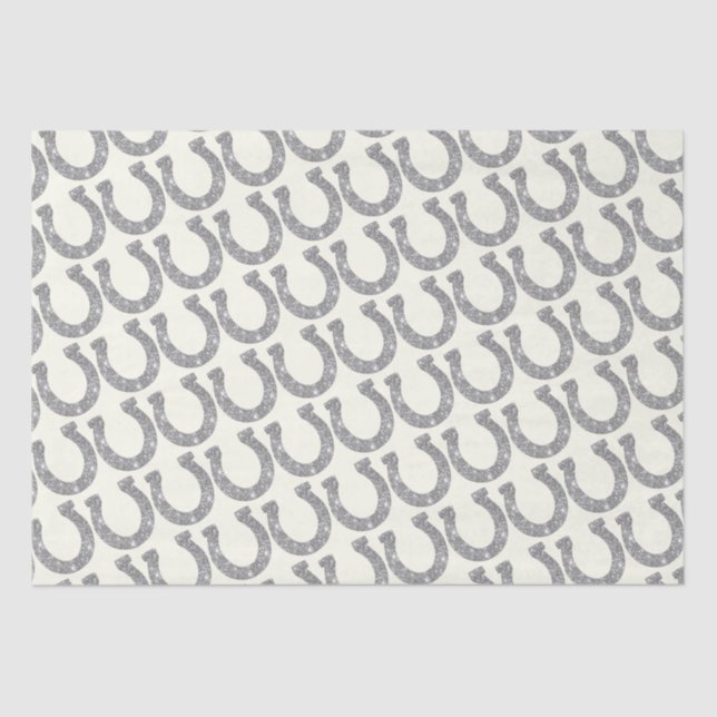 Papier Mousseline Cute Elegant Glam Horseshoe Parties scintillant d' (Recto)