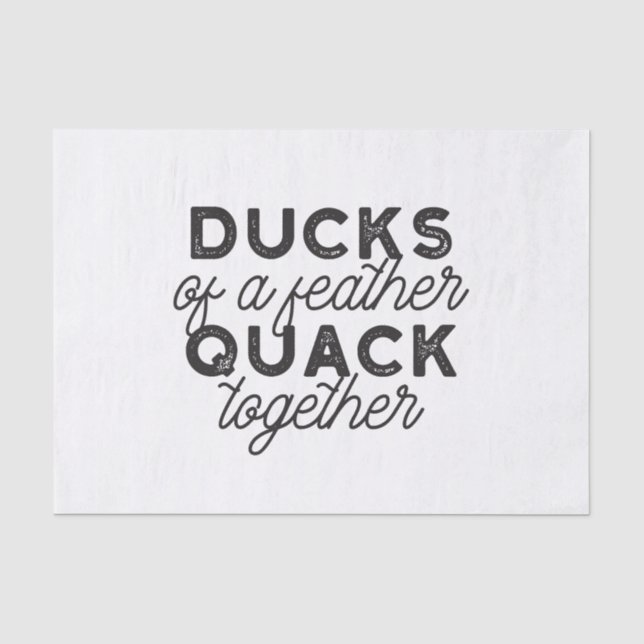 Papier Mousseline Cute Funny Canards Puns Citation II (Recto)