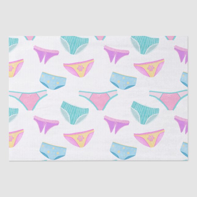 Papier Mousseline Cute Girl Power Sous-vêtements Girl (Recto)