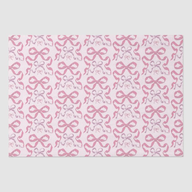 Papier Mousseline Cute Girl Rose esthétique Bow (Recto)