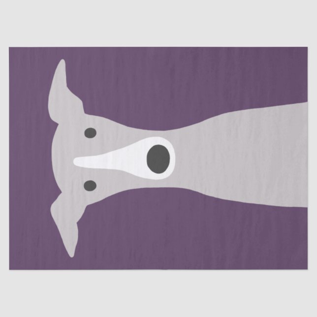 Papier Mousseline Cute Greyhound, Greyhound italien ou Chien Whippet (Recto)