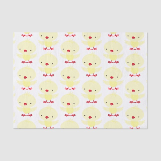 Papier Mousseline Cute Jaune Canard | Pâques (Recto)