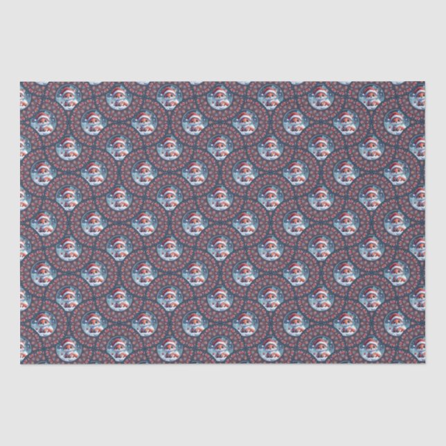 Papier Mousseline Cute Kawaii Christmas Fox Dot Mandala Deco Fans (Recto)