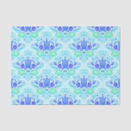 Papier Mousseline Cute Kids Tropical Blue Ocean Turtle