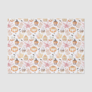 Papier Mousseline Cute Pastel Éffrayant Cupcakes Motif Halloween