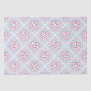 Papier Mousseline Cute Pastel Kawaii Bunny Dot Mandala Diamond Tile
