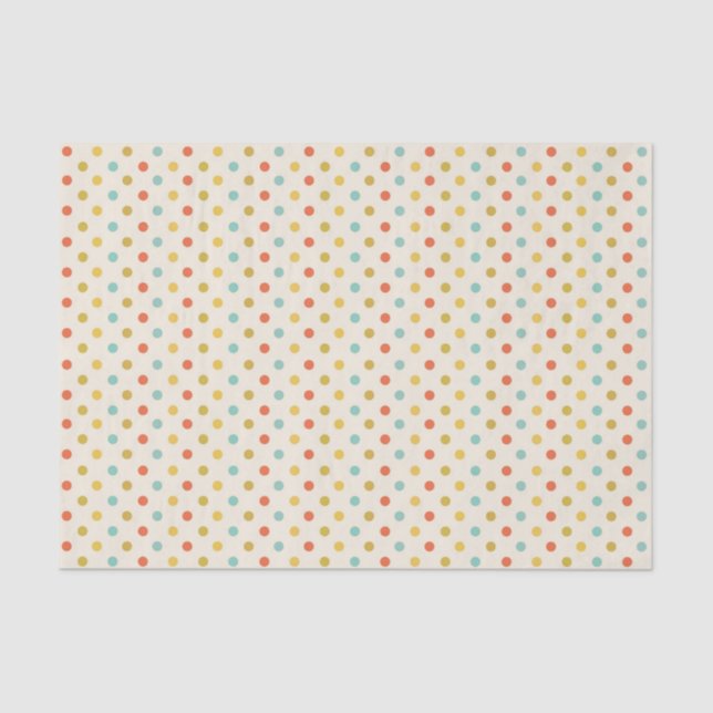 Papier Mousseline Cute Pastel Polka Dot Motif (Recto)