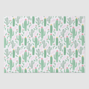Papier Mousseline Cute Retro Cactus Baby shower Floral Succulent