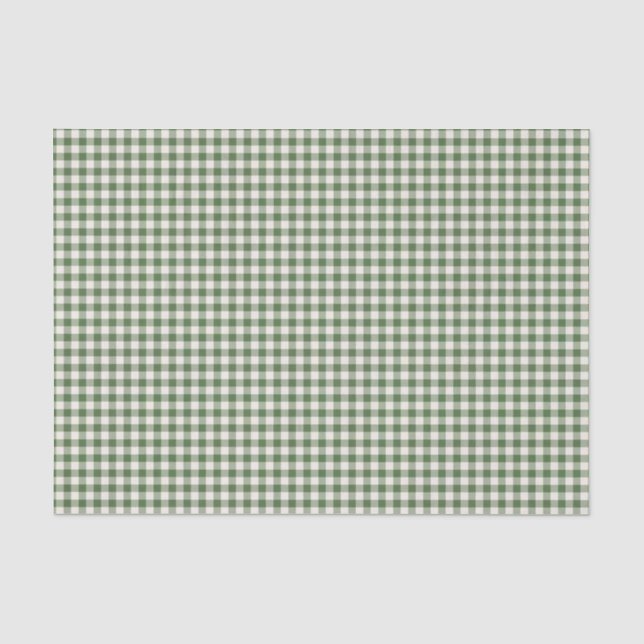 Papier Mousseline Cute Retro Vert En vichy Motif Plaid (Recto)