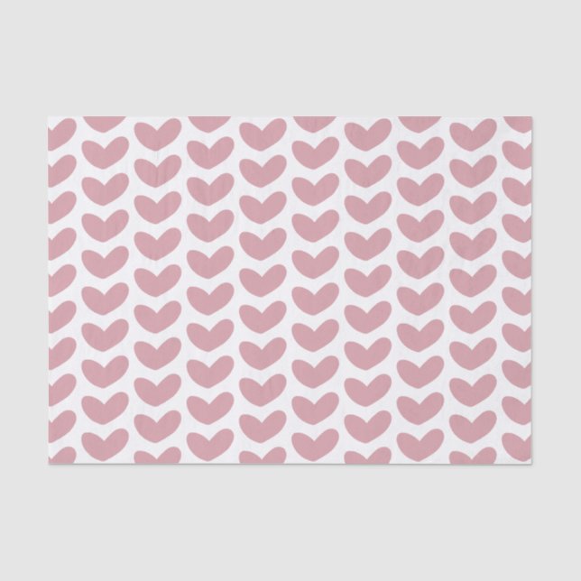 Papier Mousseline Cute Rustique Valentines Coeurs Motif (Recto)