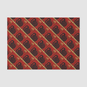 Papier Mousseline Cute serpent chinois Année Zodiac Anniversaire Tis