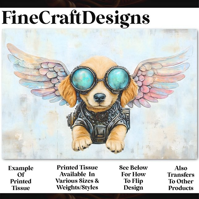 Papier Mousseline Cute Steampunk Volant Chien Chien Chien AW3 Découp (Créateur téléchargé)