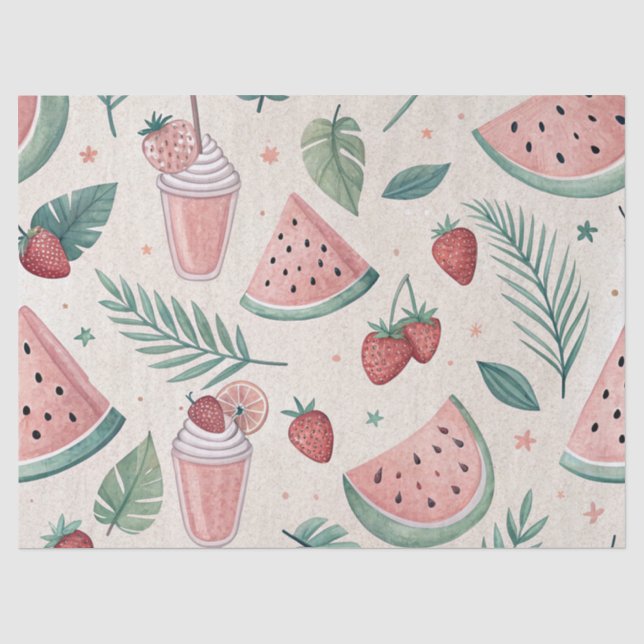 Papier Mousseline Cute Summery Tissue Paper (Recto)