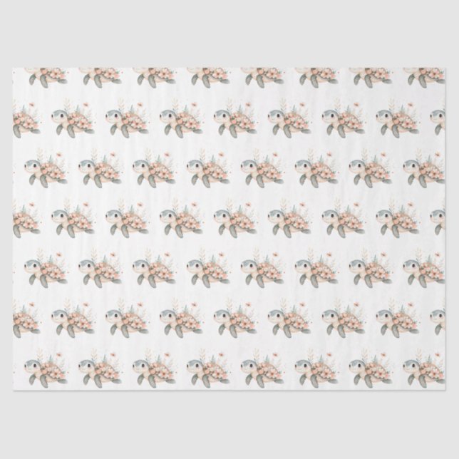 Papier Mousseline Cute Turtle (Recto)