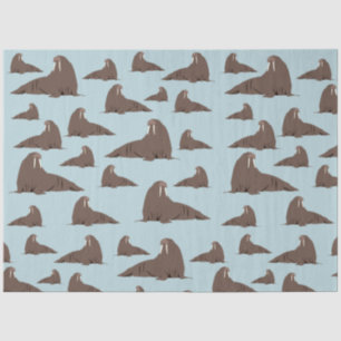 Papier Mousseline Cute Walrus Motif