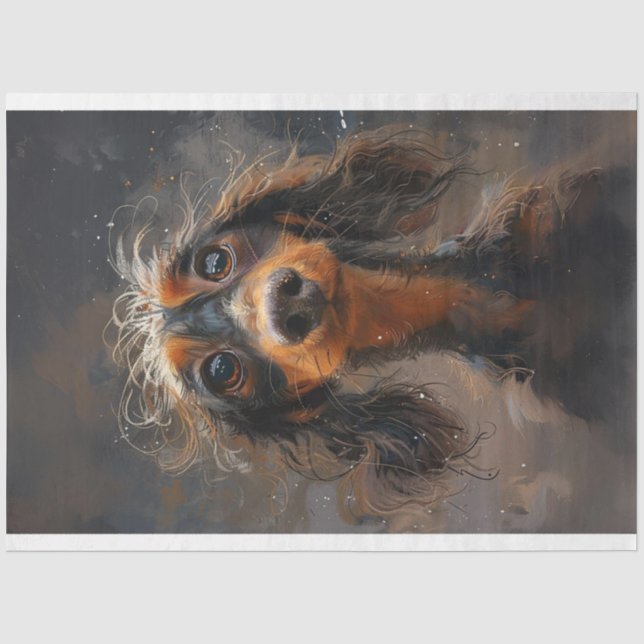Papier Mousseline Dachshund Buddy Wigglesworth Chien Découpage (Recto)