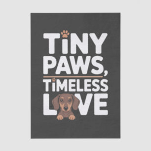 Papier Mousseline Dachshund Petites Pattes, Amour Intemporel