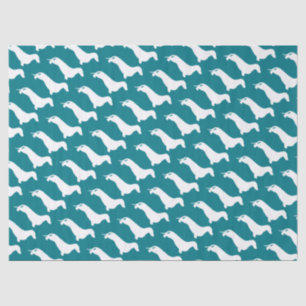Papier Mousseline Dachshund silhouette blanche + vos idées