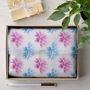 Papier Mousseline Dahlia Rose, Dahla Bleue, Motif Floral, Fleurs