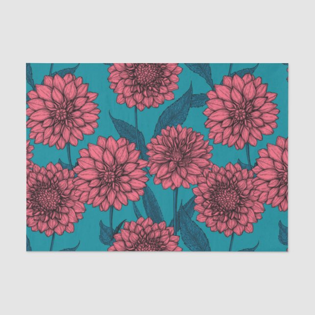 Papier Mousseline Dahlias (Recto)