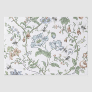 Papier Mousseline Dainty Fleurs Vintages avec Abeilles de Miel Paste