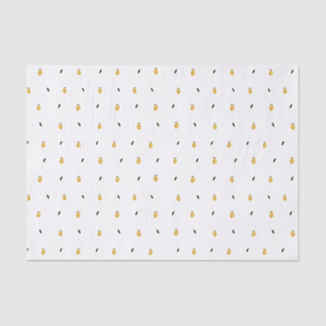 Papier Mousseline Dainty Lemon Motif (Recto)