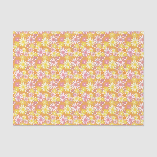 Papier Mousseline Daisées d'été Papier de tissus (Recto)