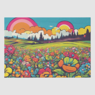 Papier Mousseline Daisy Delight Pop Art Blossoms papier découpage