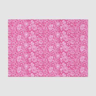 Papier Mousseline Damas carnation Art nouveau, rose Fuchsia