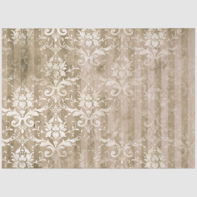 Papier Mousseline Damask Ephemera Design Series #12 (Recto)