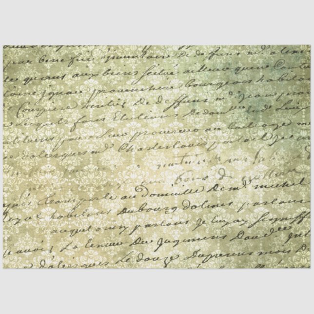 Papier Mousseline Damask Ephemera Design Series #16 (Recto)