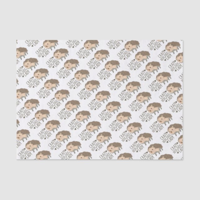 Papier Mousseline dame folle de hérisson (Recto)