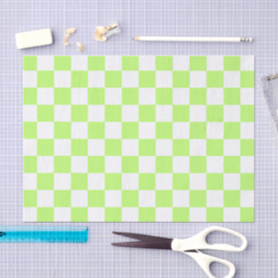 Papier Mousseline Damier vert classique visuel