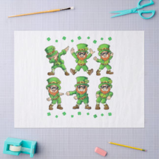 Papier Mousseline Dancing Leprechauns St Patrick's Day