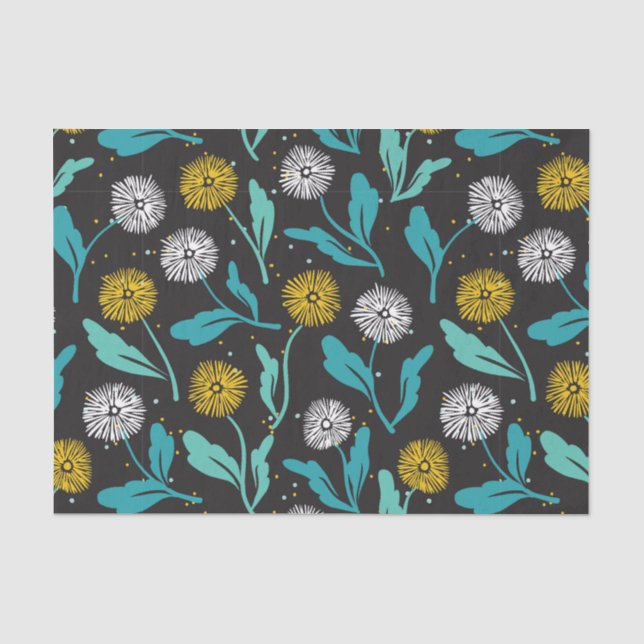 Papier Mousseline Dandelion de printemps Fleurs et design Feuille (Recto)